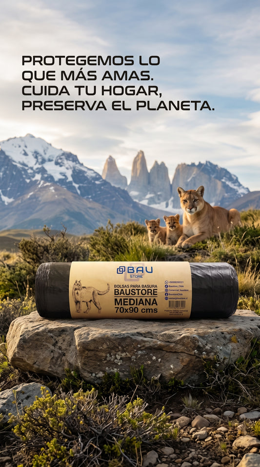 70X90 Bolsas de Basura Baustore cm – Ultra Resistentes y Antigoteo (Pack de 10 Unidades)