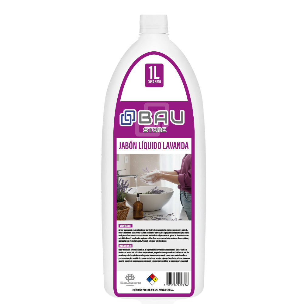 JABON LIQUIDO NO DESINFECTANTE BAUSTORE LAVANDA BOTELLA 1LT