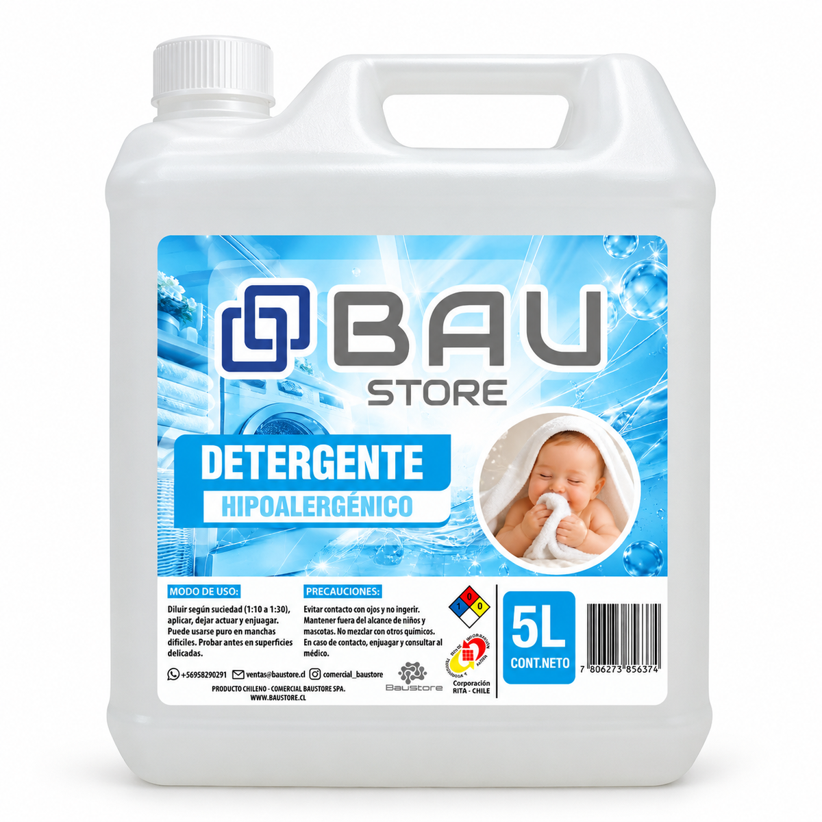 Detergente Hipoalergenico Baustore botella 5LT
